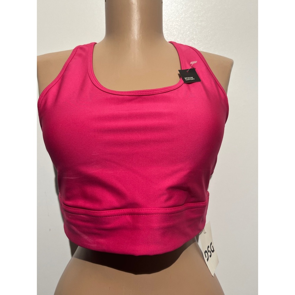 DSG Womens Crossback Compression Bra Pink Spirit Medium Support CKP5024CN L